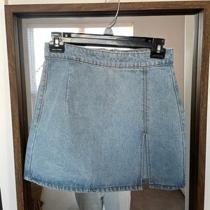 Princess Polly Denim Slit Skirt XS